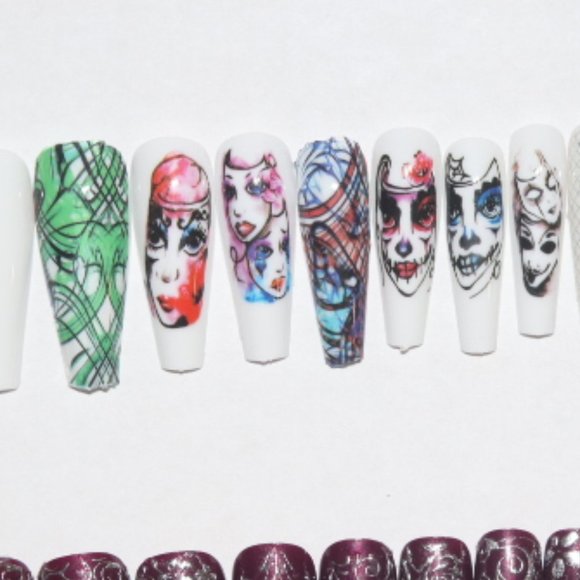 Costume masks- press on nail set - Picture 3 of 10